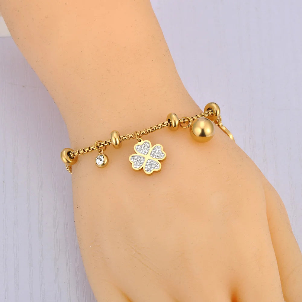 Heart Charm Bracelets 18K Gold