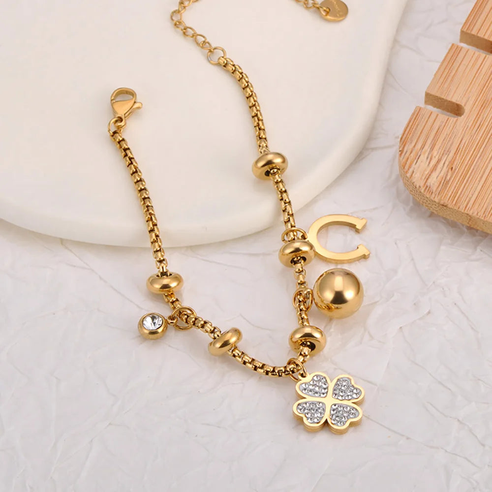 Heart Charm Bracelets 18K Gold