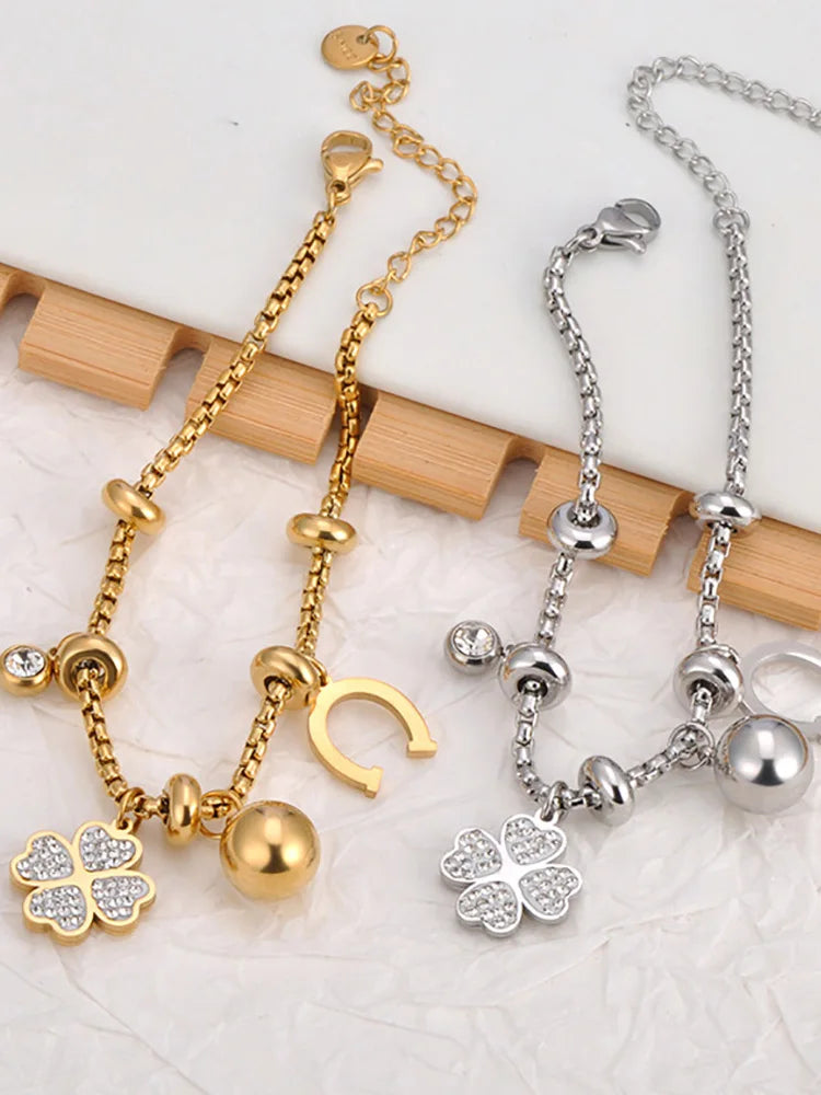 Heart Charm Bracelets 18K Gold