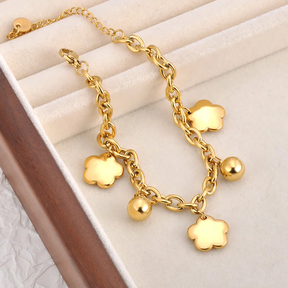 Heart Charm Bracelets 18K Gold