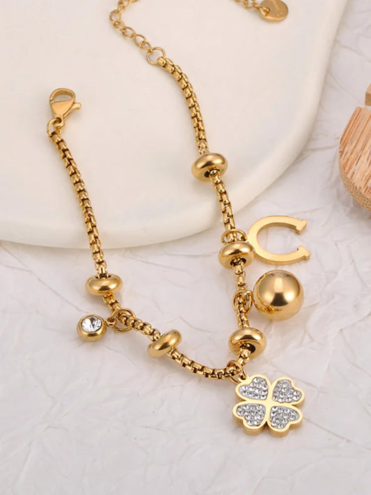 Heart Charm Bracelets 18K Gold